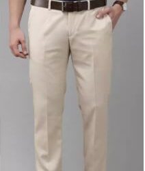 Pesado Mens Beige Formal Trousers Pants
